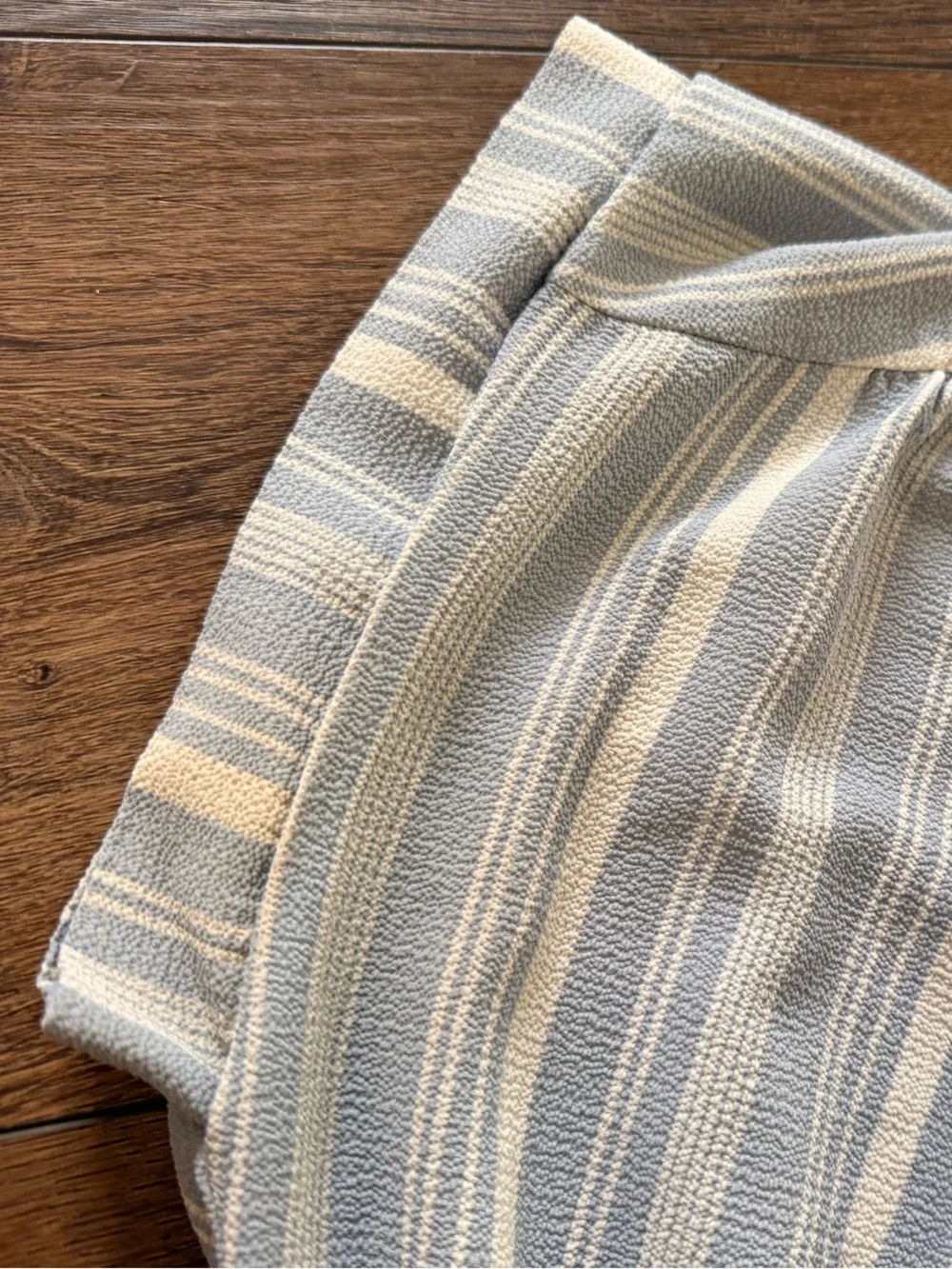 Girls' Striped Blue and White Casual Dress